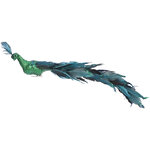 Декоративная фигура Павлин Бениамино - птица Шангри-Ла 41 см, лазурная, клипса
