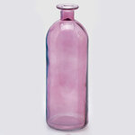 Стеклянная ваза-бутылка Гратин 26 см розовая