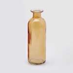 Стеклянная ваза-бутылка Гратин 16 см янтарная