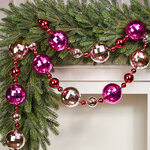 Бусы на елку Розовое Сияние 210 см, пластик