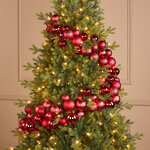 Гирлянда из елочных шаров Гранатовая Нить - Winter Gems 180*17 см, пластик