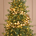 Гирлянда из елочных шаров Золотые Искры - Winter Gems 180*14 см, пластик