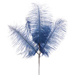 Искусственная ветка с перьями Брондрика 61 см синяя