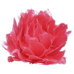 Искусственный цветок из перьев Dafne 12 см розовый, клипса