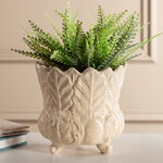 Декоративная ваза-кашпо Пианта Феличе 15 см белая