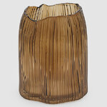 Стеклянная ваза Mille Righe 23 см кофейная