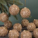 Набор елочных шаров Fluffy Shine: Шампань 8 см, 24 шт