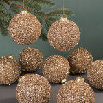 Набор елочных шаров Fluffy Shine: Шампань 10 см, 24 шт