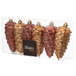 Елочные игрушки Шишки - Baston Royale 11*5 см, 6 шт, пластик