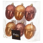 Елочные игрушки Желуди - Baston Royale 9*6 см, 6 шт, пластик