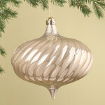 Елочная игрушка Луковка Petrice 19 см перламутр, пластик