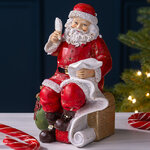 Новогодняя фигурка Санта Клаус со списком 18 см