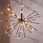 Светодиодное украшение Firework Black 45 см, 72 экстра теплых белых LED ламп, IP44