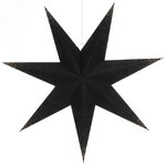 Бумажная звезда Гарленд 60 см черно-золотая