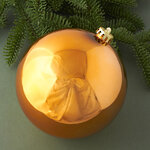 Пластиковый шар Sonder 15 см оранжевый глянцевый