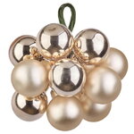 Гроздь стеклянных шаров на проволоке 2 см шампань mix, 10 шт