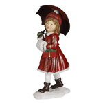 Новогодняя фигурка Девочка Клара с зонтиком 20 см
