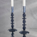 Стеклянный подсвечник Lance 24 см синий