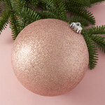 Пластиковый шар Sonder 15 см светло-розовый с блестками