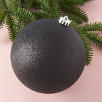 Пластиковый шар Sonder 15 см черный с блестками