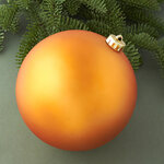 Пластиковый шар Sonder 15 см оранжевый матовый
