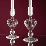Стеклянный подсвечник Cuore Cristallo 20 см