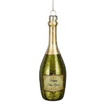 Стеклянная елочная игрушка Шампанское - Grand Cru 15 см, подвеска