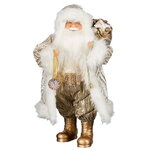 Новогодняя фигура Санта-Клаус с часами 47 см