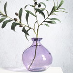 Стеклянная ваза Ронель 18 см лиловая