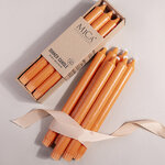 Столовые свечи Ricordo 25 см оранжевые, 6 шт