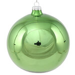 Стеклянный глянцевый елочный шар Royal Classic 15 см луговой зеленый