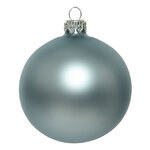 Стеклянный матовый елочный шар Royal Classic 15 см misty blue