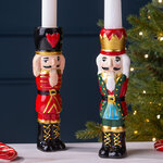 Набор декоративных подсвечников Щелкунчики 18 см, 2 шт