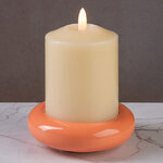 Подсвечник-блюдце Cuscino 11 см оранжевый