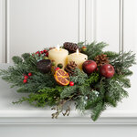 Венок для свечи Andes 40 см с шишками и фруктами