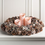 Венок для свечи из шишек Магический Лес 50 см