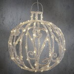 Светодиодное украшение Елочный шар Frostslingor 32 см, 80 теплых белых LED ламп, таймер, IP44