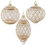 Стеклянные елочные игрушки Les Celestins 8 см, 12 шт