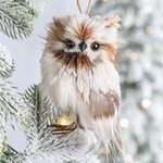 Елочная игрушка Сова Эрма 12 см