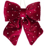 Бант на елку Bomont - Crystal Elegant 17*15 см бордовый