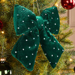 Бант на елку Bomont - Crystal Elegant 17*15 см изумрудный