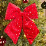 Бант на елку Bomont - Crystal Elegant 23*20 см алый