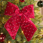 Бант на елку Bomont - Crystal Elegant 23*20 см бордовый