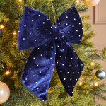 Бант на елку Bomont - Crystal Elegant 23*20 см синий