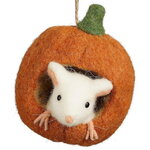 Елочная игрушка Мышка Луи - Карета для Золушки 12 см