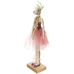Декоративная фигурка Олень - Леди Эвелин в лиловом бархатном платье 30 см