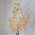 Искусственный лист Ажурная Монстера 78 см, медное золото
