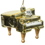 Стеклянная елочная игрушка Рояль - Golden Melody 10 см, подвеска