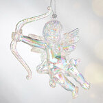 Елочная игрушка Ангел Купидон 10 см радужный, подвеска