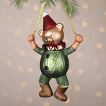 Стеклянная елочная игрушка Мишка - Puppet Theater 18 см